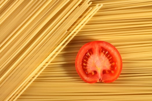 Ingredients for cooking italian pasta close up