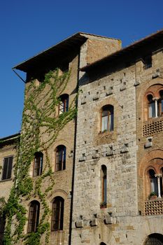 San Gimignano is the city of beautiful towers, landmark of Tuscany, Italy