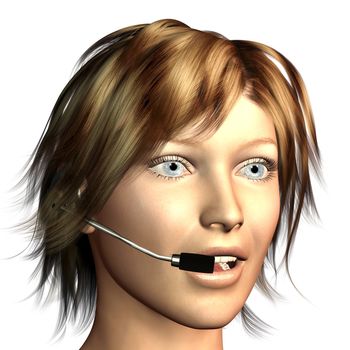 visualization of a girl with headset