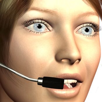 visualization of a girl with headset