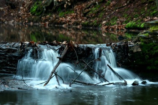 A small flowing waterfall image