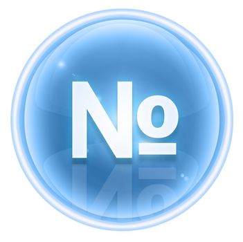 Number icon ice, isolated on white background