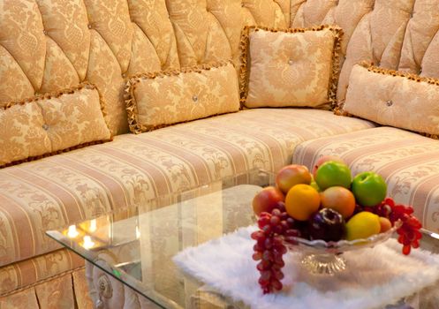 Decorative gold and sofa pillow natural Fabric