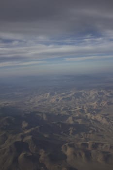 blue sky with some clouds over Nevada mountains