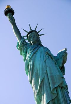 Statue of Liberty a popular tourist attraction in in New York City USA