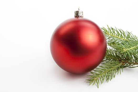 traditional christmas tree decoration isolated on white background 