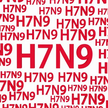 H7N9 flu virus concepts, new flu virus outbreak in china.
