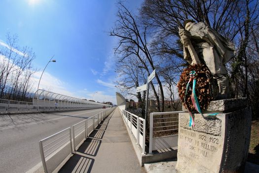 Alpini's bridge in Belluno, Italy