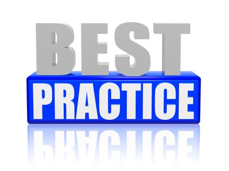 Best practice 3d letters with blue box