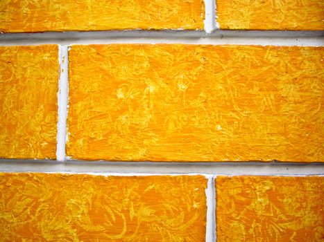 Orange wall in colonial Mexico