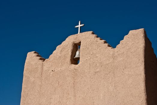Adobe Southwest mission with bell and cross