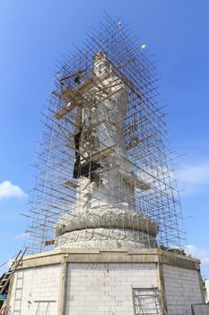 Kuan Yin statue of buddha Chinese yet created is not finished.