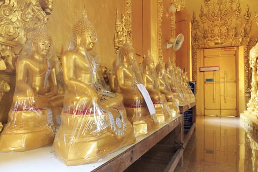 Buddha statue at Wat Paknam Joelo in Chachoengsao province at thailand.