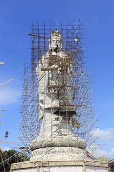 Kuan Yin statue of buddha Chinese yet created is not finished.