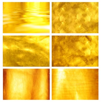 Collection beautiful fine brushed golden texture