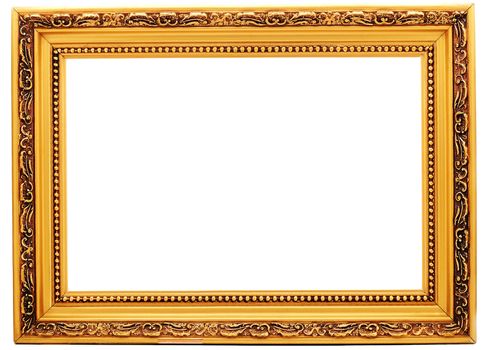 Picture gold frame with a decorative pattern