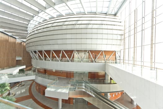 Interior of the newly constructed African Union Hall in Addis Ababa, Ethiopia