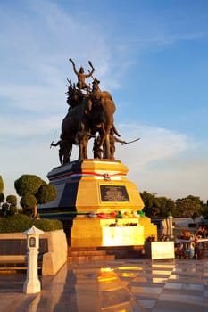 Suriyothai monument in Ayutthaya, Thailand