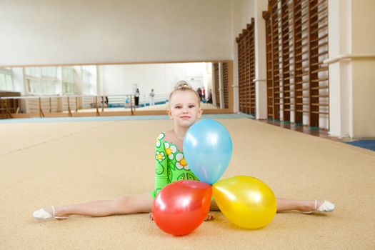 young gymnast in the gym