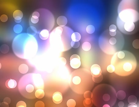 colorful flow like abstract image with bokeh