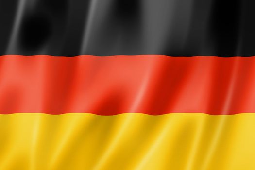 Germany flag, three dimensional render, satin texture