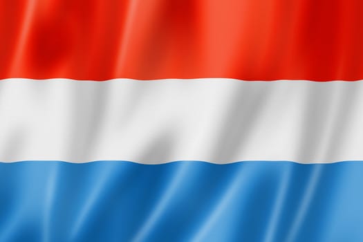 Luxembourg flag, three dimensional render, satin texture