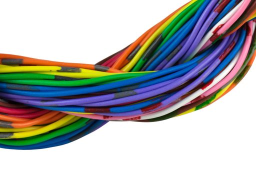 Color wires isolated on white