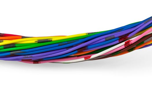 Color wires isolated on white