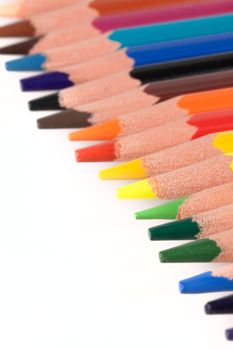 Color pencils isolated on white