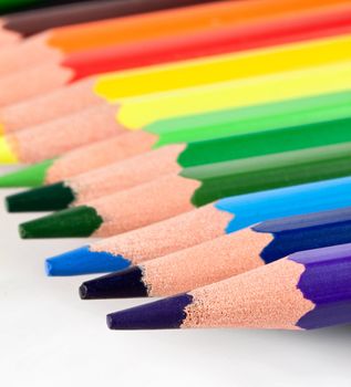 Color pencils isolated on white