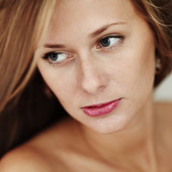  woman studio close up portrait
