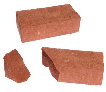 (Broken) brick, isolated on background