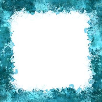 The abstract blue square frame