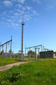 Small power plant on the outskirts of the city