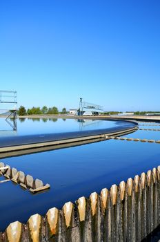 Modern urban wastewater treatment plant.