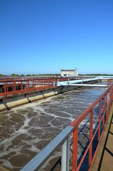 Modern urban wastewater treatment plant.