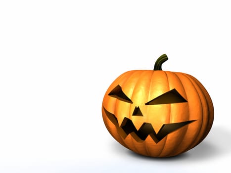 Halloween pumpkin Jack O Lantern, 3d render