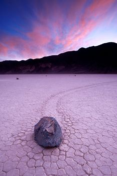 moveing rock from racetrack playa, death valley national park