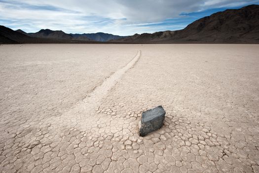 rock move at racetrack playa, death valley national park