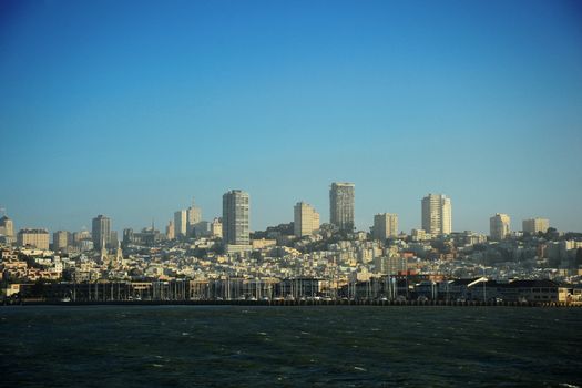 the whole city of san francisco as seen from bay