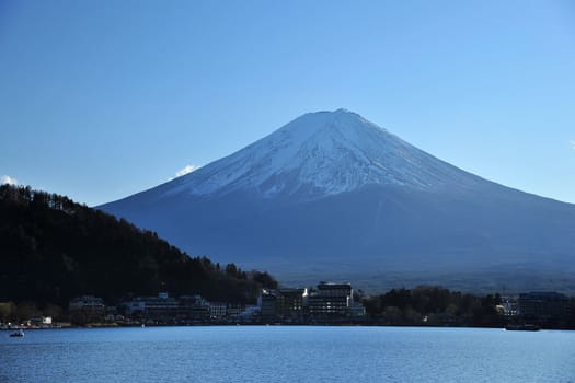 mount fuji as seen from lake kawaguchiko