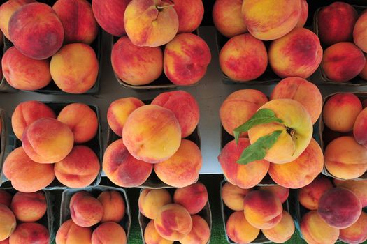 peach on sale in local market