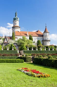 Castle of Nove Mesto nad Metuji with garden, Czech Republic