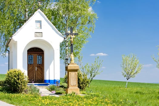 chapel with a cross, Vlcnov, Czech Republic