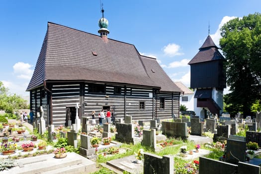 wooden church in Slavonov, Czech Republic