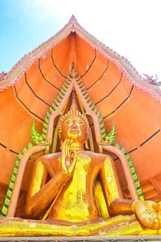 Giant Buddha on the hill in Kanchanaburi province