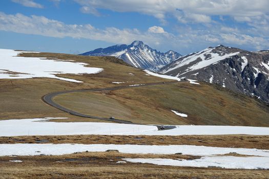 A view from highest highway in the US from Rocky Mountain National Park, Colorado