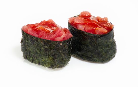 Various kinds of sushi and sashimi
