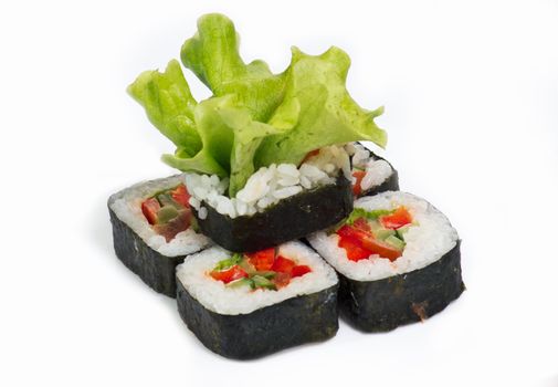 Various kinds of sushi and sashimi
