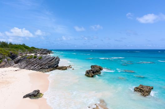 Horseshoe Bay in Bermuda on a Sunny Day.